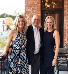 Greg, Elizabeth and Maddie celebrating the wedding of Kyle and Jess