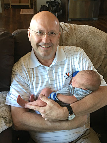 Greg welcomes his new grand-nephew Chase Musil.